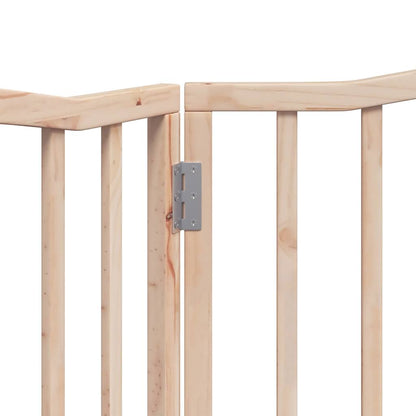 Cancello per Cani Pieghevole 2 Pannelli 160 cm Legno di Pioppo | homemem39