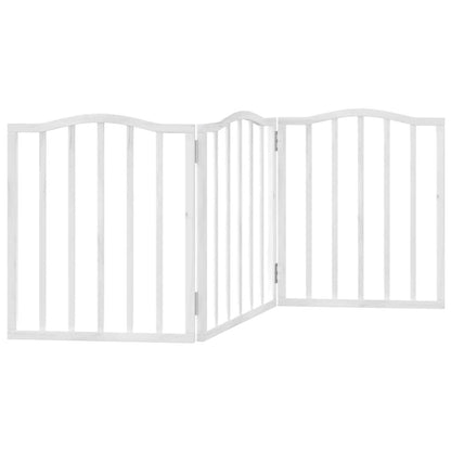 Cancello per Cani Pieghevole 3 Pannelli Bianco 150 cm Pioppo | homemem39