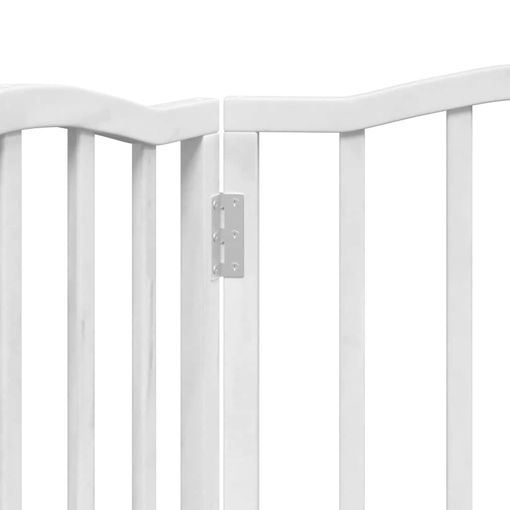 Cancello per Cani Pieghevole 3 Pannelli Bianco 150 cm Pioppo | homemem39