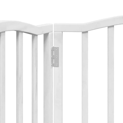 Cancello per Cani Pieghevole 3 Pannelli Bianco 150 cm Pioppo | homemem39