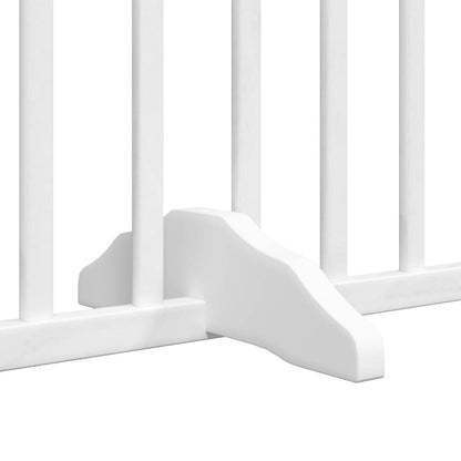 Cancello Cani Porta Pieghevole Bianco 4 Pannelli 320 cm Pioppo