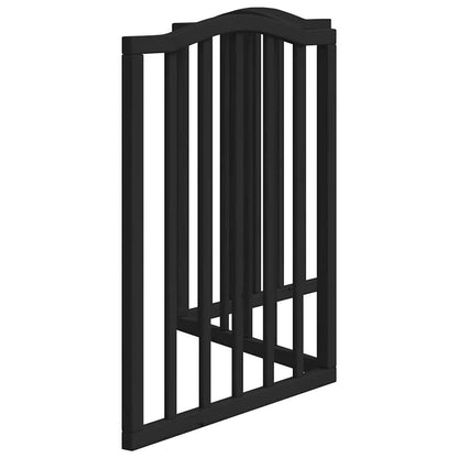 Cancello per Cani Pieghevole 3 Pannelli Nero 150cm Legno Pioppo | homemem39