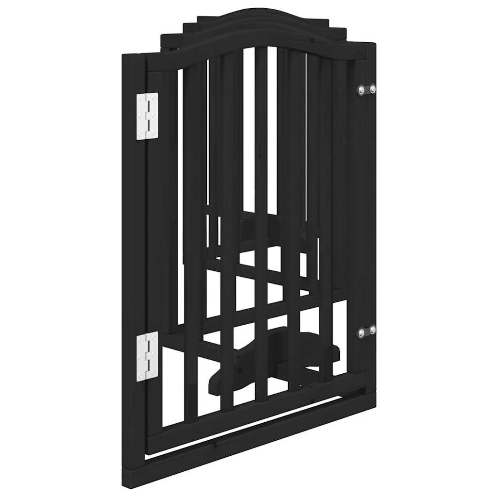 Cancello per Cani Porta Pieghevole Nero 6 Pannelli 300cm Pioppo | homemem39