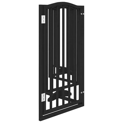 Cancello per Cani Porta Pieghevole Nero 6 Pannelli 300cm Pioppo | homemem39