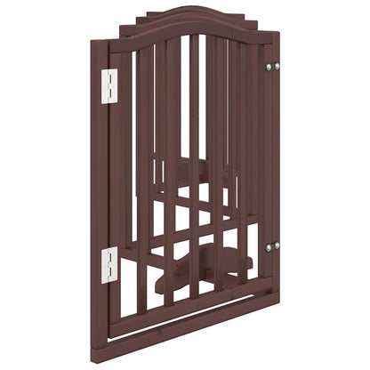 Cancello Cani Pieghevole Rovere Marrone 6 Pannelli 300cm Pioppo | homemem39