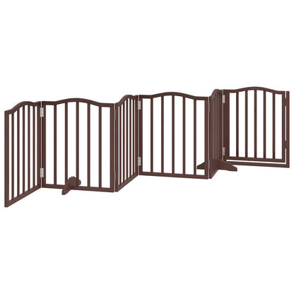 Cancello Cani Pieghevole Rovere Marrone 6 Pannelli 300cm Pioppo | homemem39