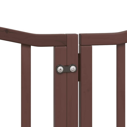 Cancello Cani Pieghevole Rovere Marrone 6 Pannelli 300cm Pioppo | homemem39
