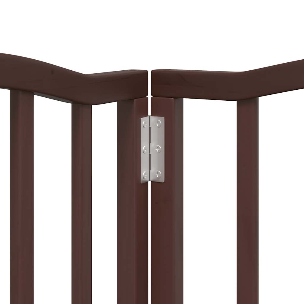 Cancello Cani Pieghevole Rovere Marrone 6 Pannelli 300cm Pioppo | homemem39