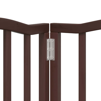 Cancello Cani Pieghevole Rovere Marrone 6 Pannelli 300cm Pioppo | homemem39