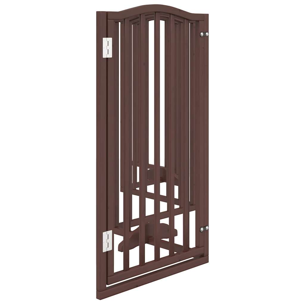 Cancello Cani Pieghevole Rovere Marrone 6 Pannelli 300cm Pioppo | homemem39