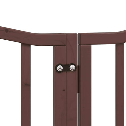 Cancello Cani Pieghevole Rovere Marrone 6 Pannelli 300cm Pioppo | homemem39