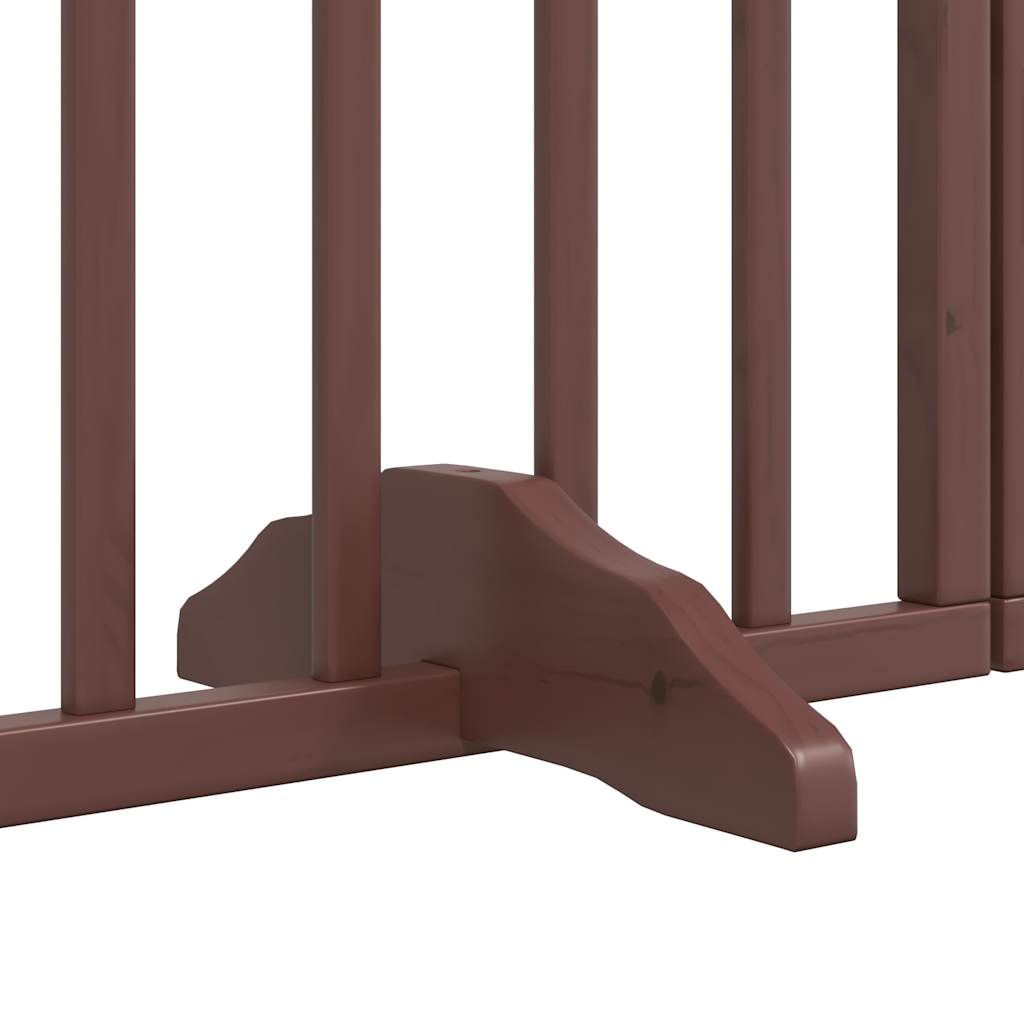 Cancello Cani Pieghevole Rovere Marrone 6 Pannelli 300cm Pioppo | homemem39