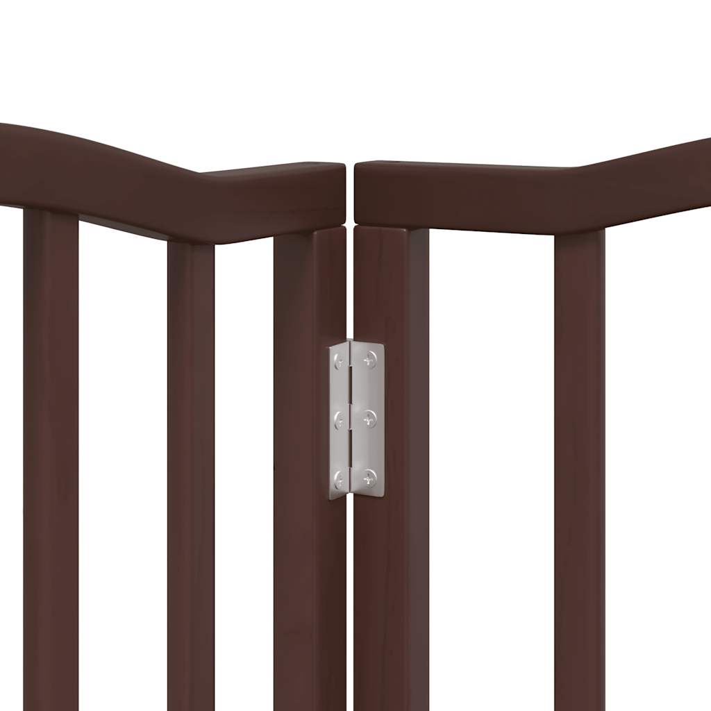 Cancello Cani Pieghevole Rovere Marrone 6 Pannelli 300cm Pioppo | homemem39