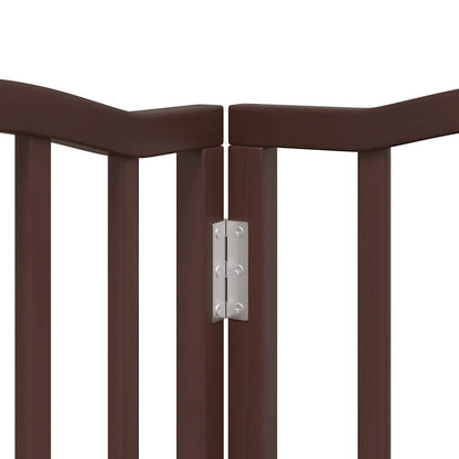 Cancello Cani Pieghevole Rovere Marrone 6 Pannelli 300cm Pioppo | homemem39