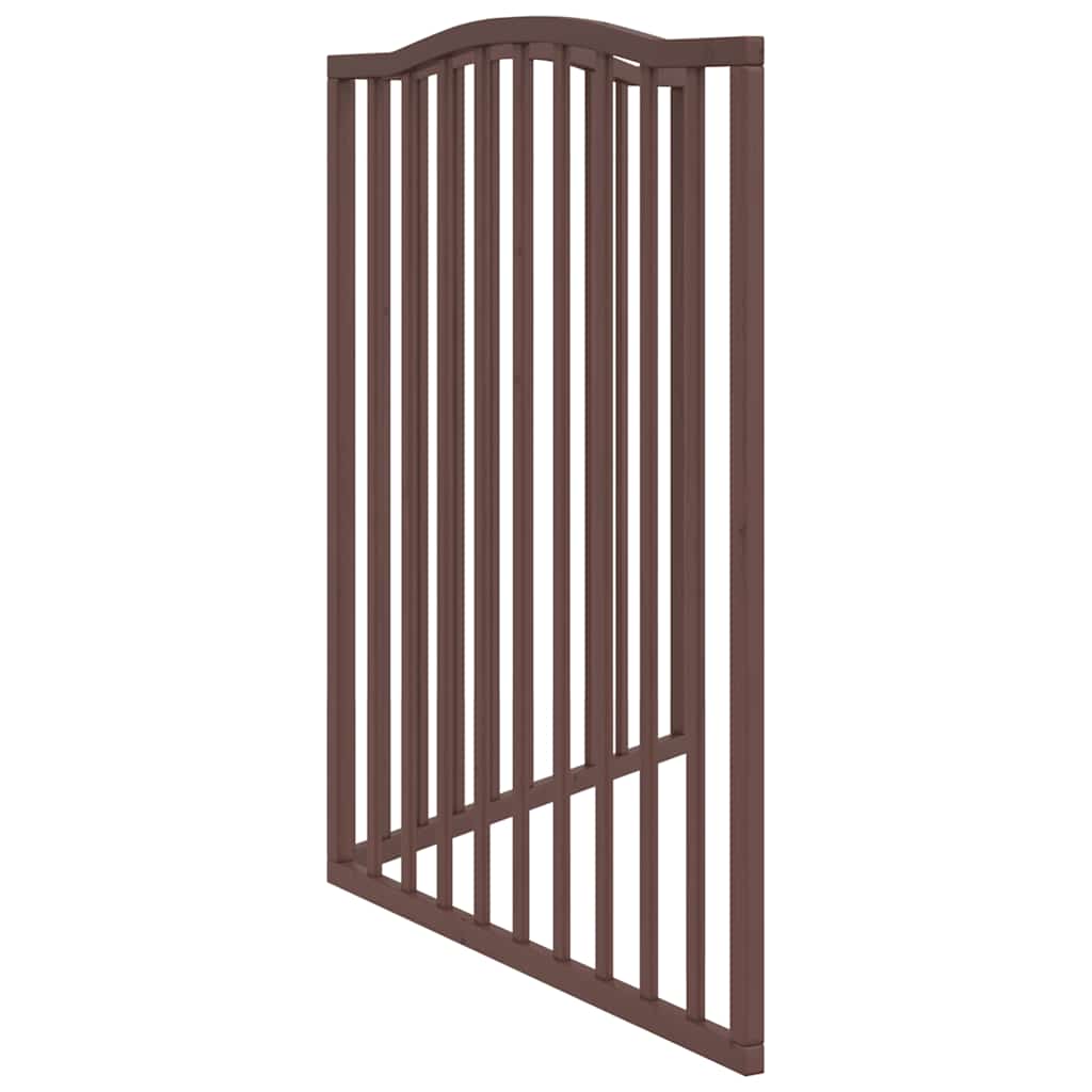 Cancello Cani Pieghevole 2 Pannelli Marrone 160cm Legno Pioppo | homemem39