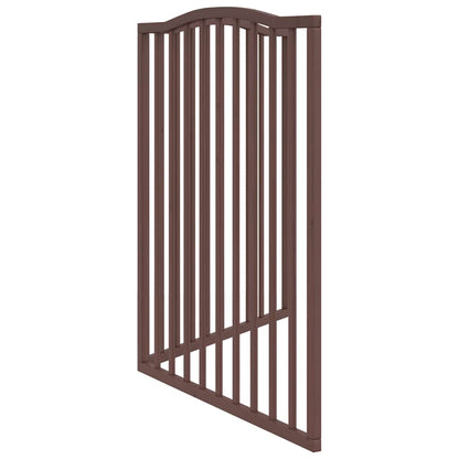 Cancello Cani Pieghevole 2 Pannelli Marrone 160cm Legno Pioppo | homemem39