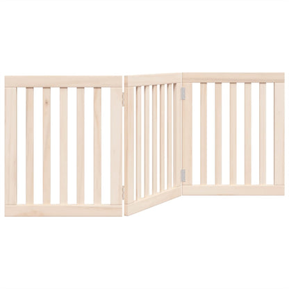 Cancelletto per cani pieghevole a 3 pannelli 150 cm in legno di pioppo | homemem39