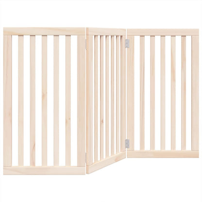 Cancelletto per cani pieghevole a 3 pannelli 150 cm in legno di pioppo