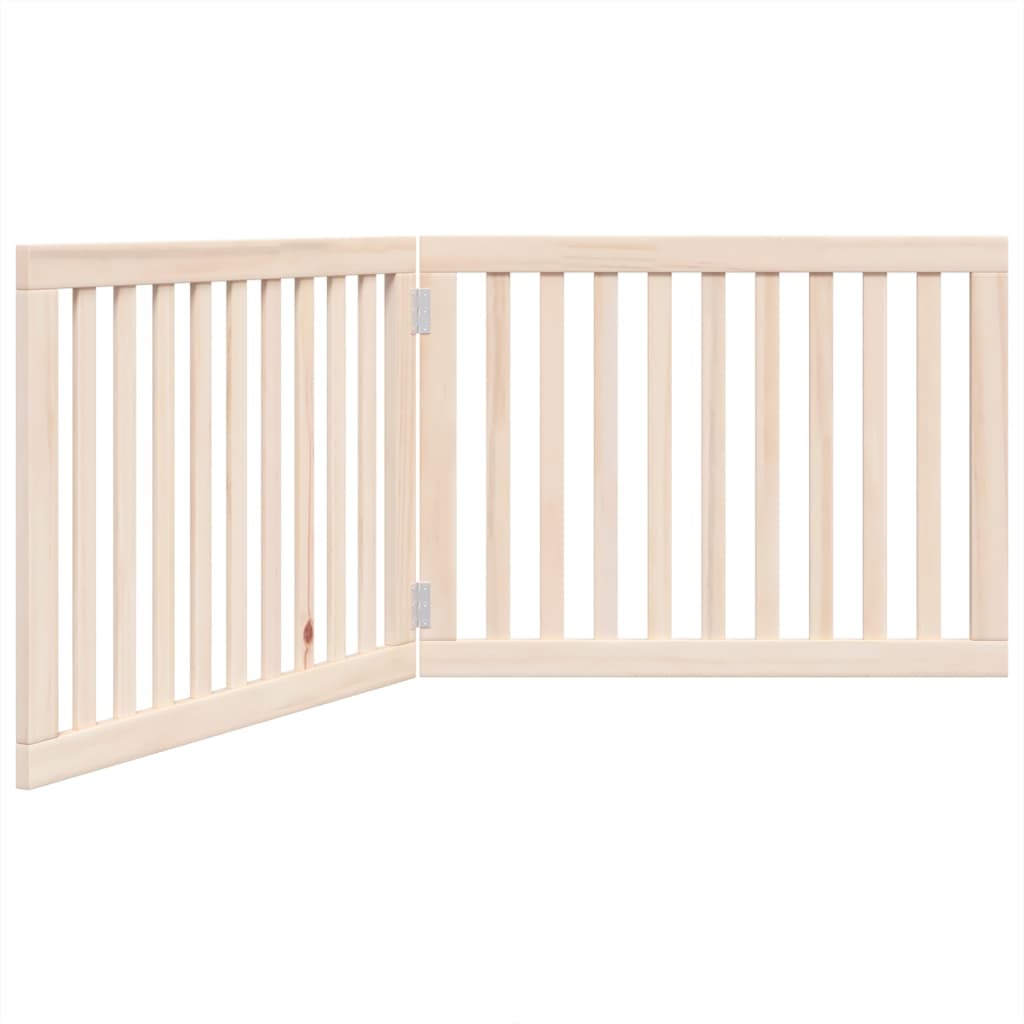 Cancelletto per cani pieghevole 2 pannelli 160 cm in legno di pioppo | homemem39