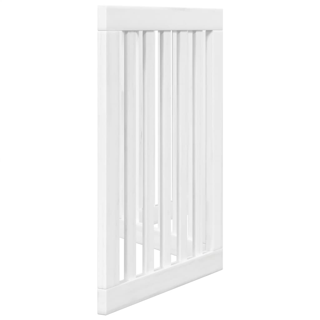 Cancello per Cani Pieghevole 3 Pannelli Bianco 150 cm Pioppo | homemem39