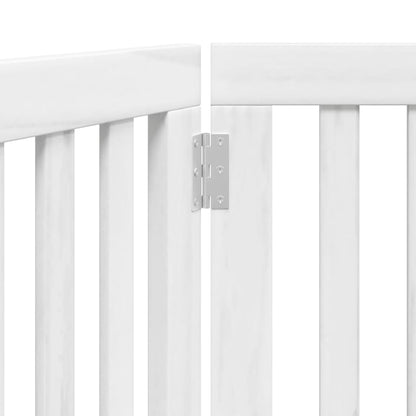 Cancello per Cani Pieghevole 3 Pannelli Bianco 150 cm Pioppo | homemem39
