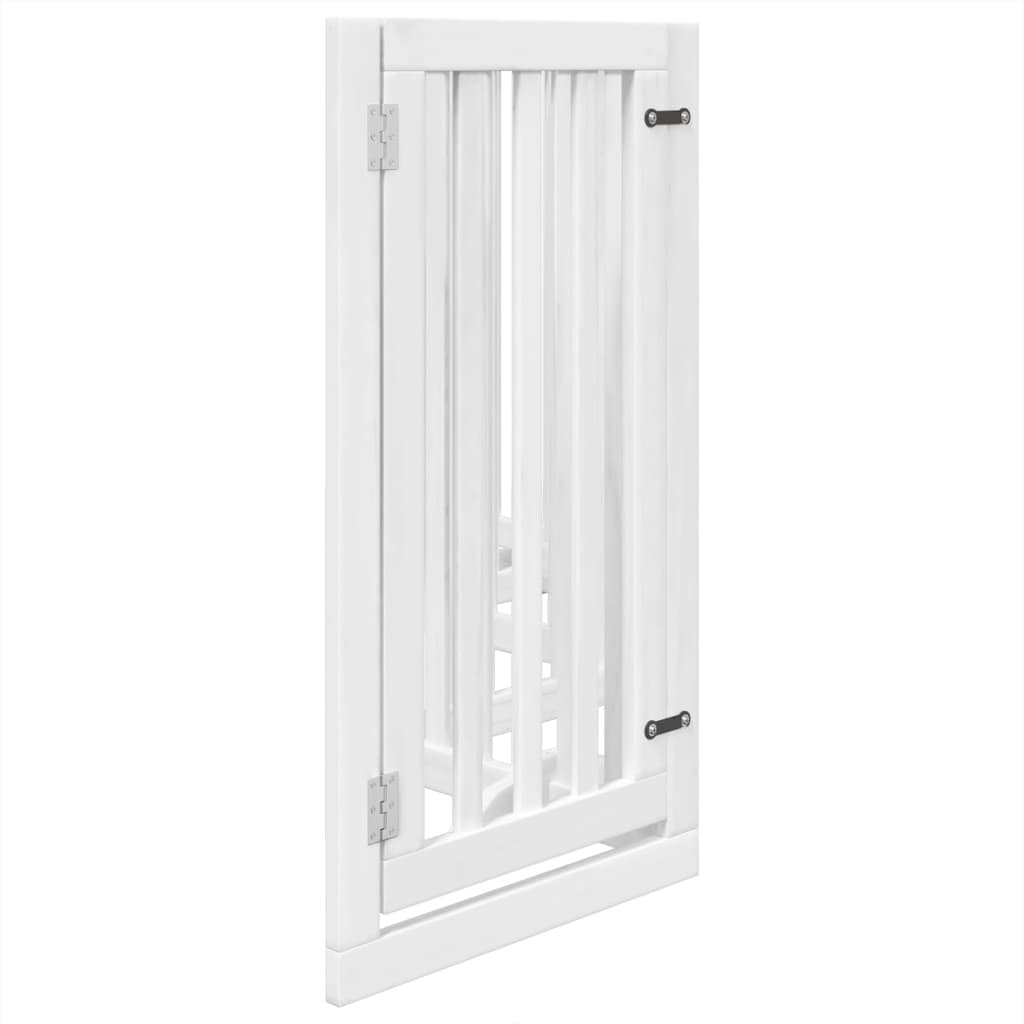 Cancello Cani Porta Pieghevole Bianco 6 Pannelli 300 cm Pioppo | homemem39