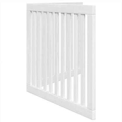 Cancello per Cani Pieghevole 2 Pannelli Bianco 160 cm Pioppo | homemem39