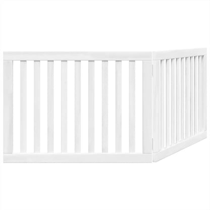 Cancello per Cani Pieghevole 2 Pannelli Bianco 160 cm Pioppo | homemem39