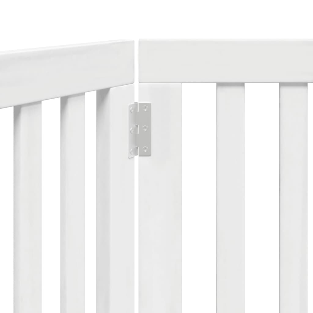 Cancello per Cani Pieghevole 2 Pannelli Bianco 160 cm Pioppo | homemem39