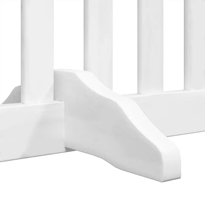 Cancello Cani Porta Pieghevole Bianco 4 Pannelli 320 cm Pioppo | homemem39