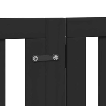 Cancello per Cani Porta Pieghevole Nero 6 Pannelli 300cm Pioppo | homemem39