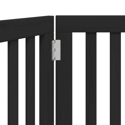 Cancello per Cani Pieghevole 2 Pannelli Nero 160cm Legno Pioppo | homemem39