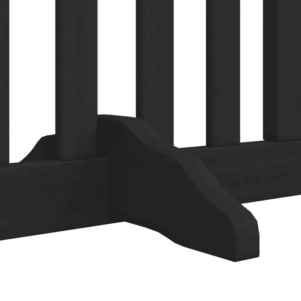 Cancello per Cani Porta Pieghevole Nero 4 Pannelli 320cm Pioppo | homemem39
