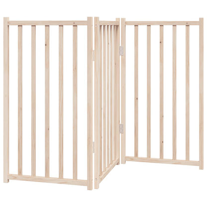 Cancelletto per cani pieghevole a 3 pannelli 150 cm in legno massello di abete | homemem39