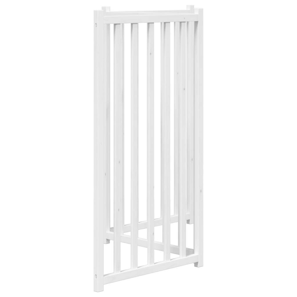 Cancello Cani Pieghevole 3 Pannelli Bianco 150cm Massello Abete | homemem39
