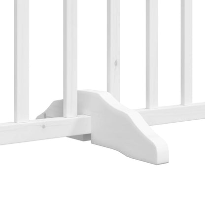Cancello Cani Pieghevole Bianco 6 Pannelli 300cm Massello Abete | homemem39
