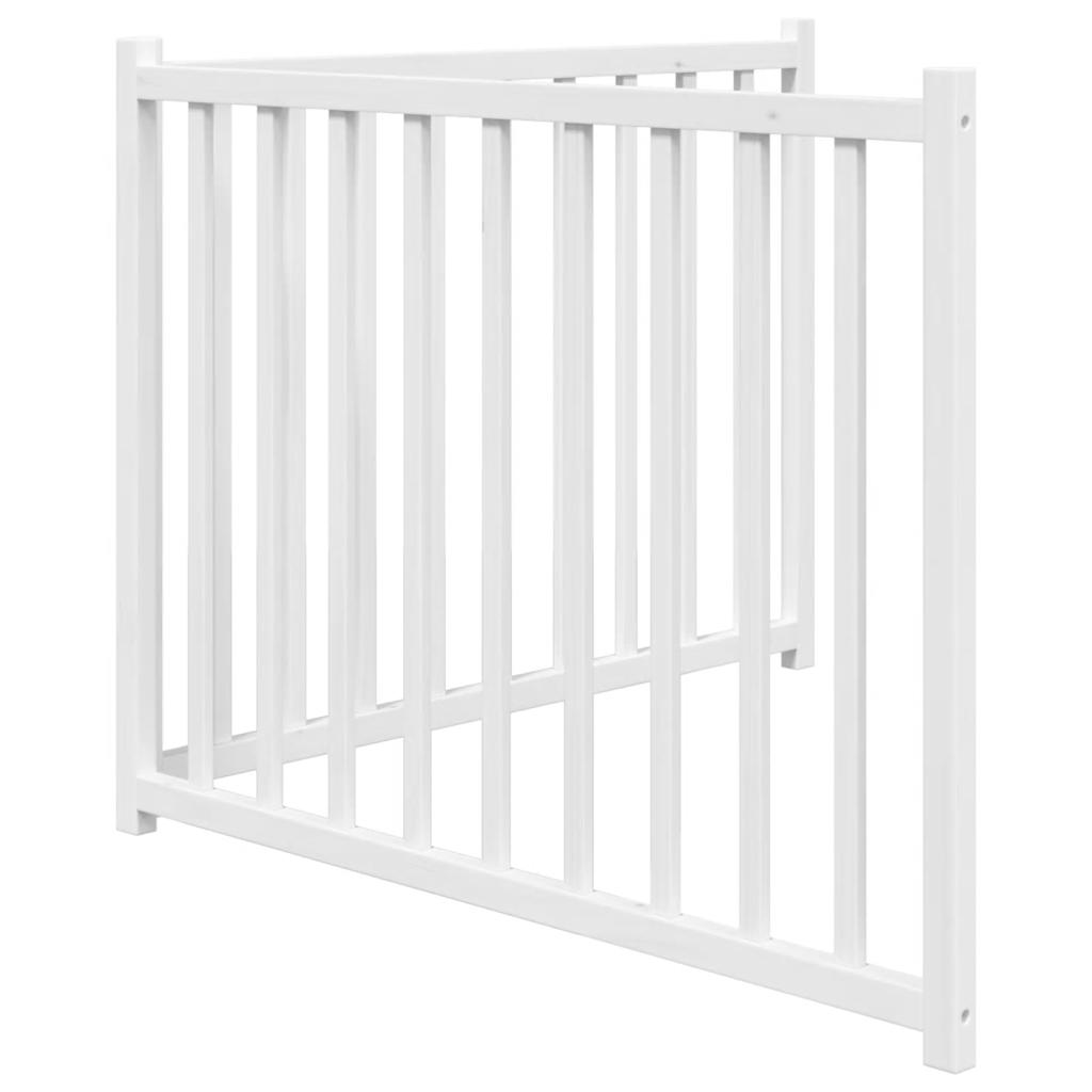 Cancello Cani Pieghevole 2 Pannelli Bianco 160cm Massello Abete | homemem39