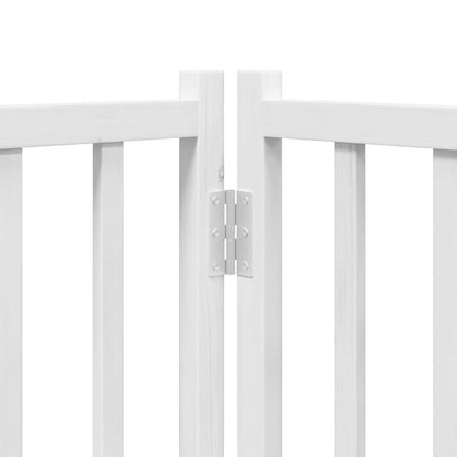 Cancello Cani Pieghevole Bianco 4 Pannelli 320cm Massello Abete | homemem39