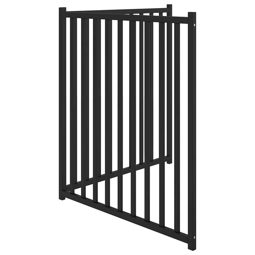 Cancello Cani Pieghevole 2 Pannelli Nero 160 cm Massello Abete | homemem39