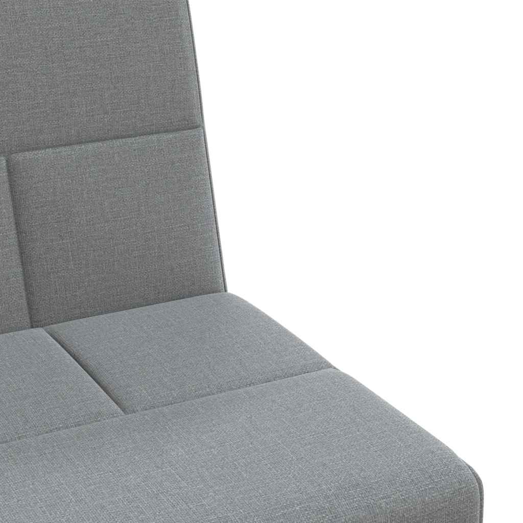 Divano Letto con Portabicchieri in Tessuto Grigio Chiaro | homemem39
