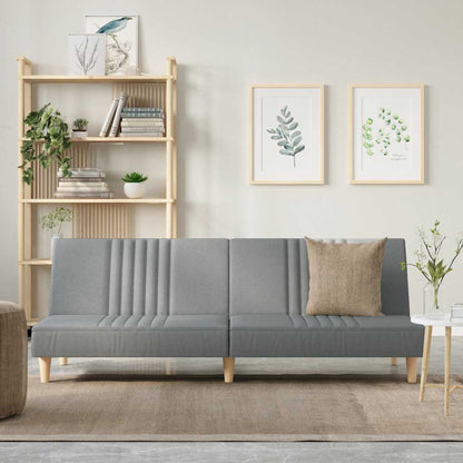 Divano Letto Grigio Chiaro in Tessuto - homemem39
