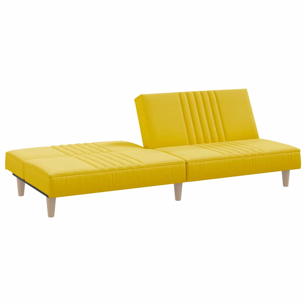 Divano Letto Giallo Chiaro in Tessuto - homemem39