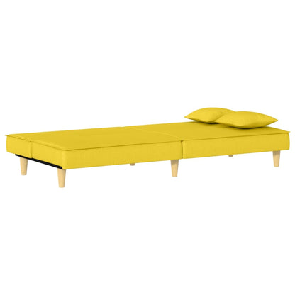 Divano Letto Giallo Chiaro in Tessuto