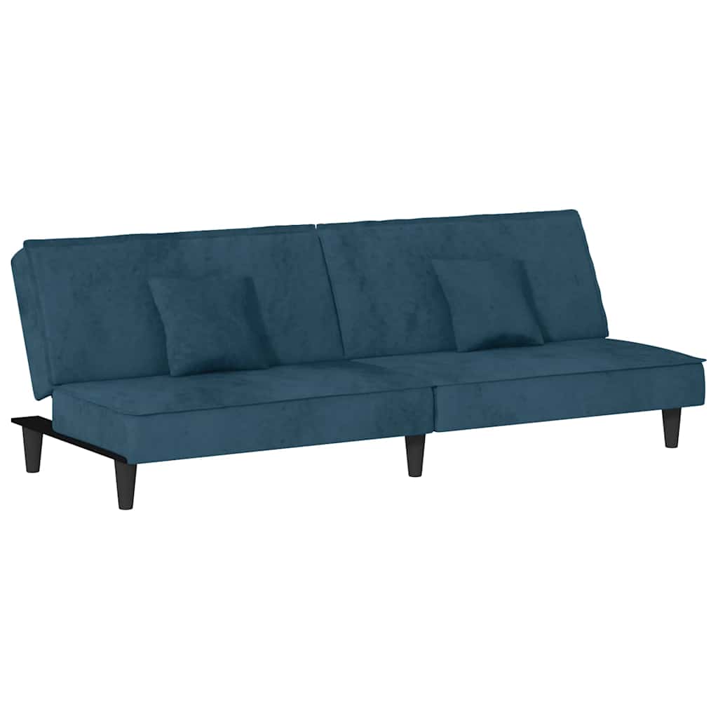 Divano Letto Blu in Velluto | homemem39