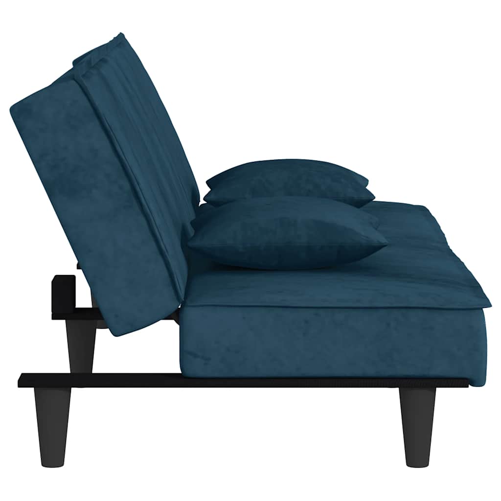 Divano Letto Blu in Velluto | homemem39