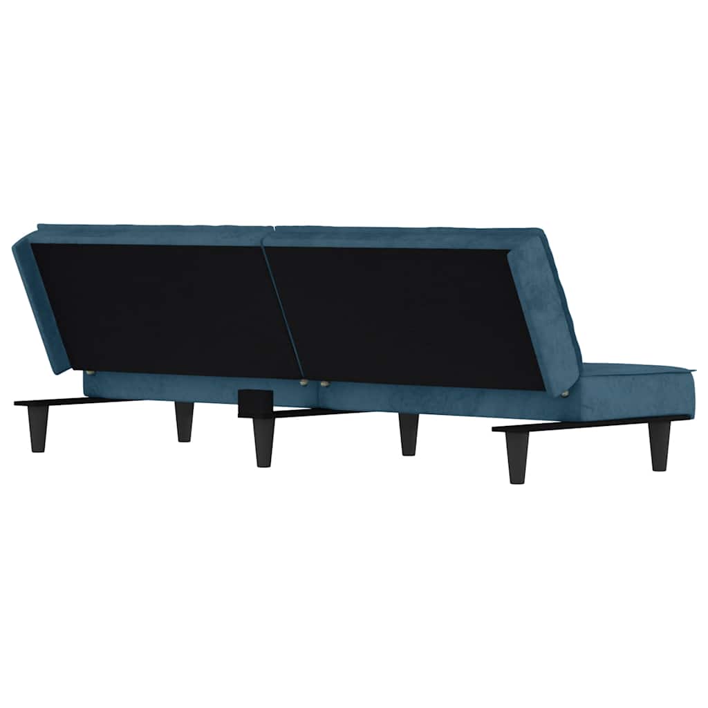 Divano Letto Blu in Velluto | homemem39