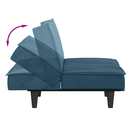 Divano Letto Blu in Velluto | homemem39