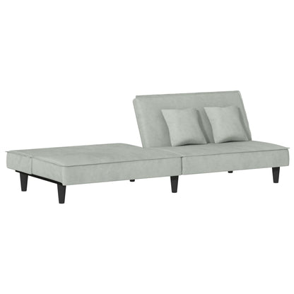 Divano Letto Grigio Chiaro in Velluto | homemem39