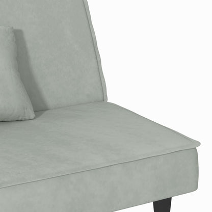 Divano Letto Grigio Chiaro in Velluto | homemem39