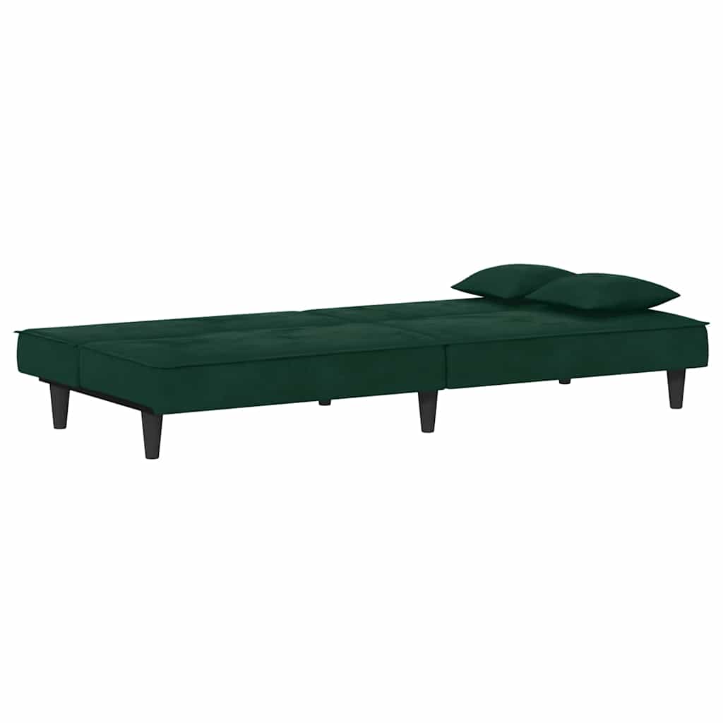 Divano Letto Verde Scuro in Velluto | homemem39